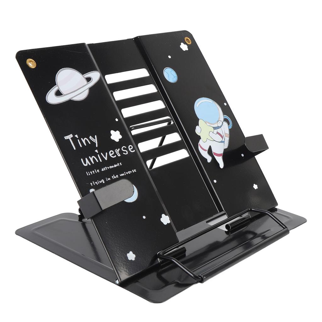Book Holder Desk Reading Display Stand Stable Metal Steel Plate Adjustable for Tablets Phones Cute