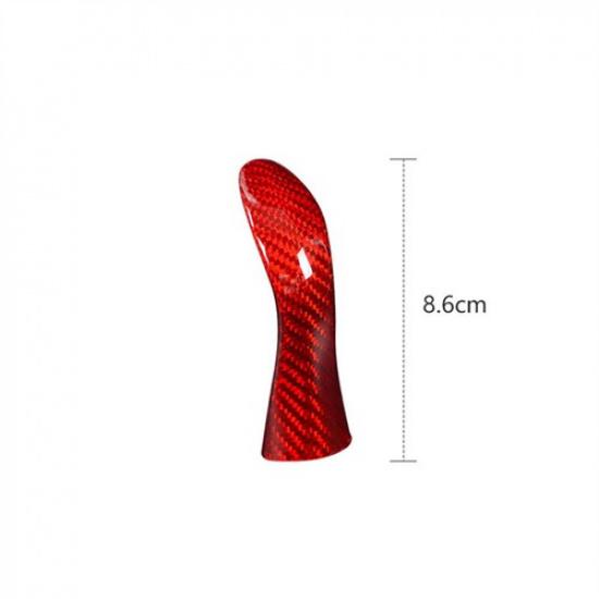 Red Hard Carbon Fiber Car Gear Shift Knob Center Cover For Infiniti Q50 14 15