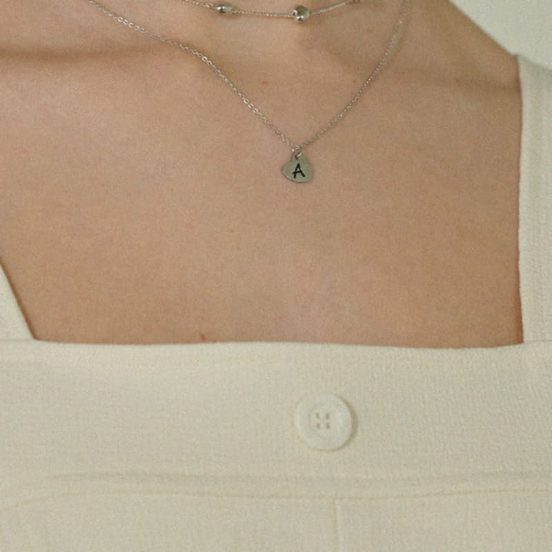 ADAUL A Mini Herzkettenanhänger - Silber