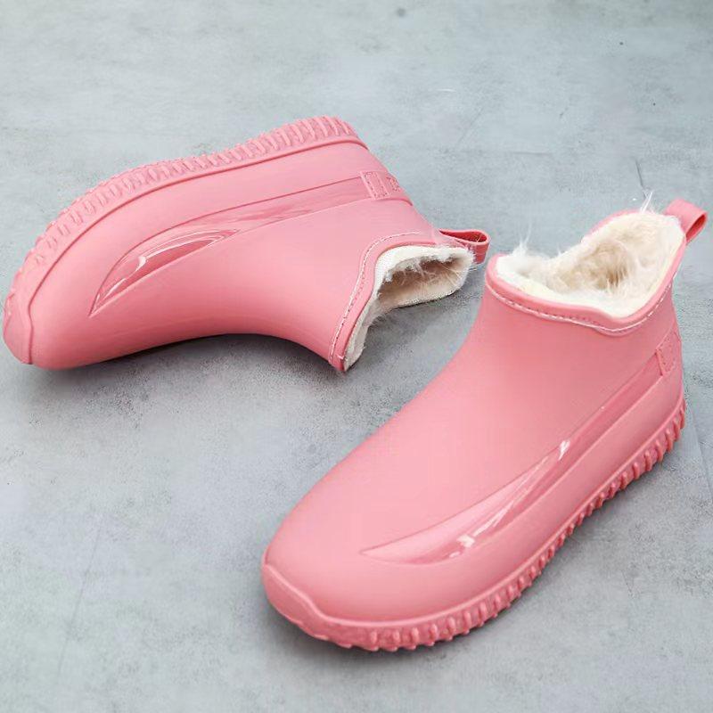 Botas de chuva femininas quentes de inverno da moda