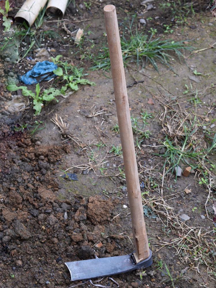 Forged Steel Blacksmith Hoe for Planting & Digging