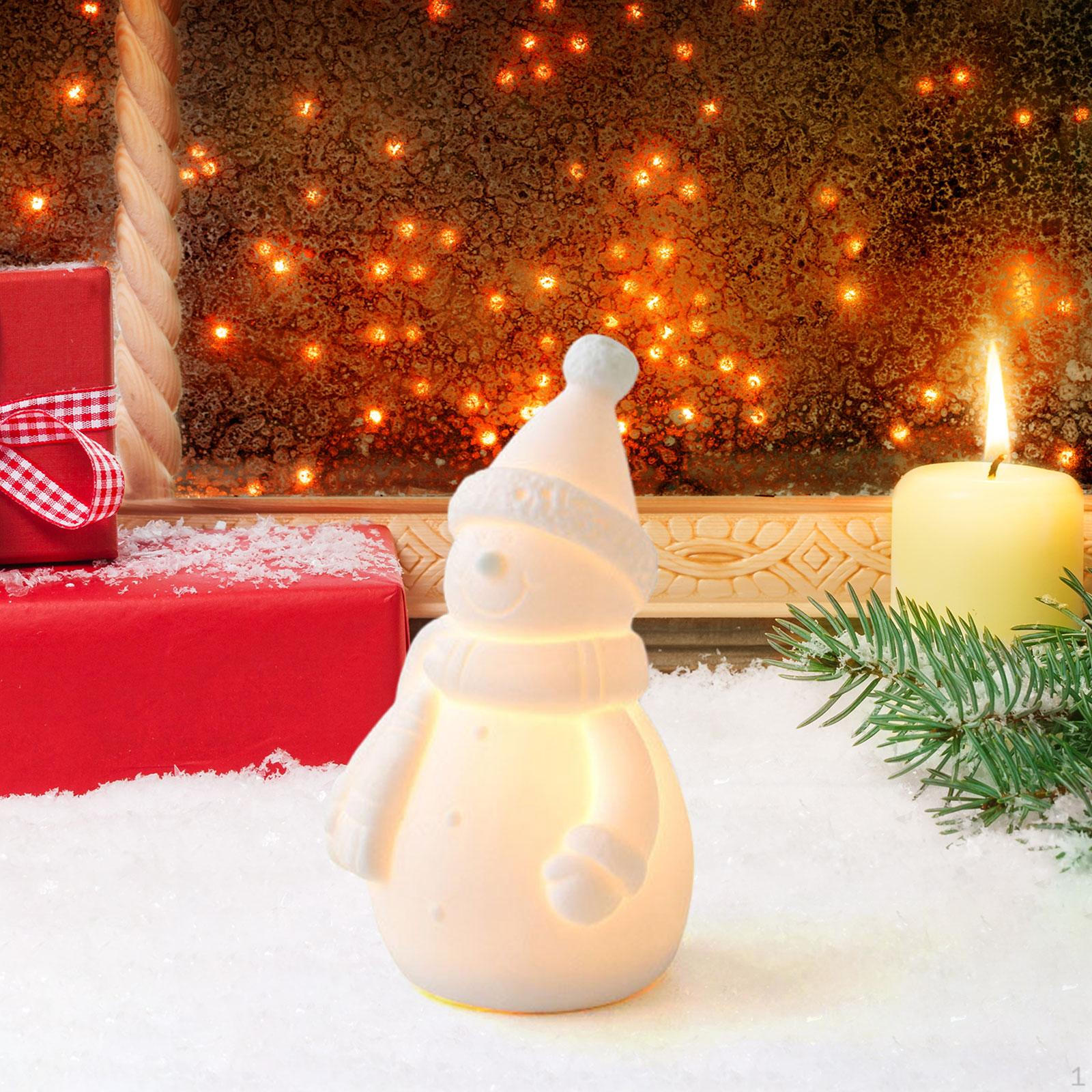 

Светящаяся Рождественская Фигурка Скульптура Микро Ландшафтный Декор Украшение Стола Ночной Светильник Snowman
