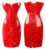 DOKiDOKi Enamel Corset Dress (Red) Bodycon Lace-Up Cosplay Costume SM Dominatrix Bondage Punk Rock Sexy Bodysuit