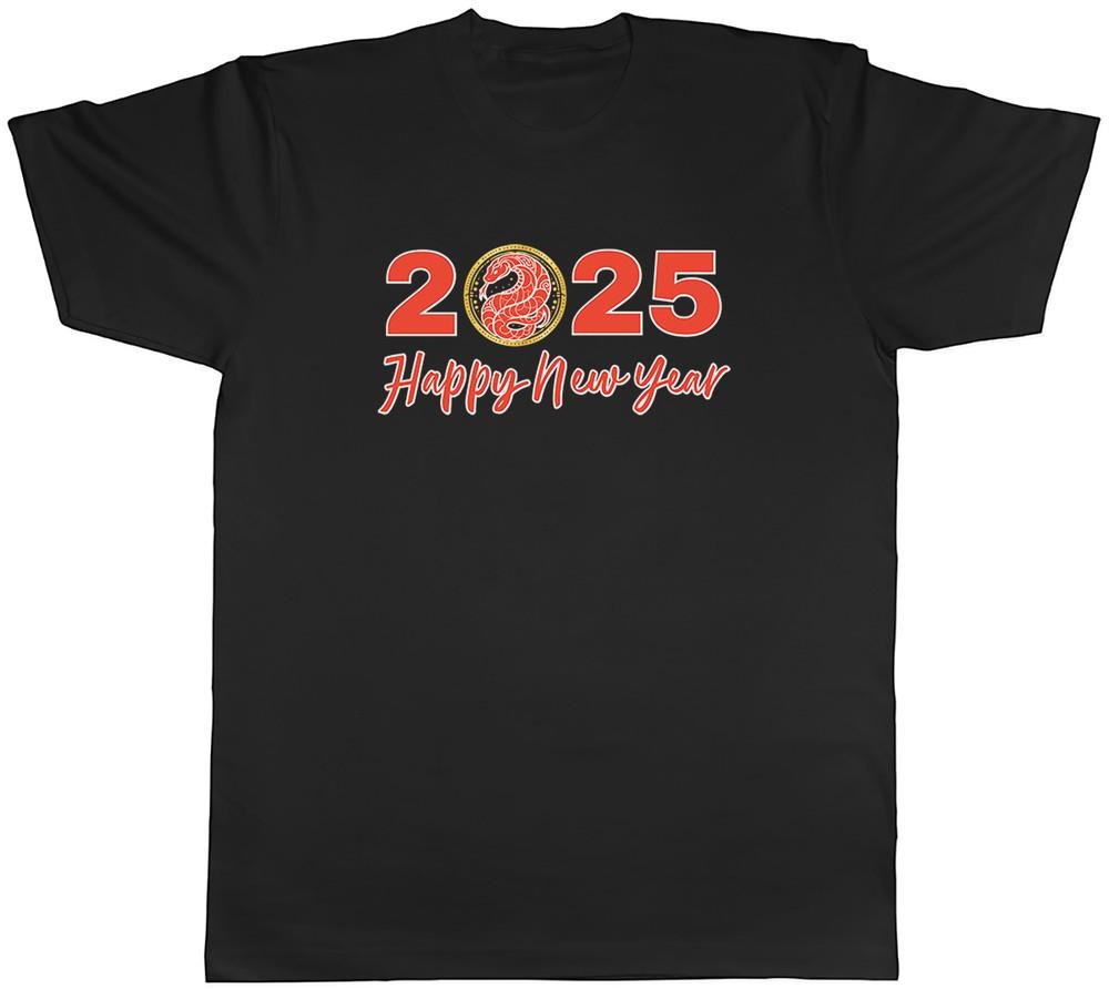 

Year of the Snake 2025 Mens T-Shirt Happy Chinese New Year Tee Gift XL