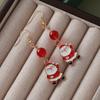 High-End Santa Claus Christmas Earrings - Light Luxury Electroplated Alloy Jewelry