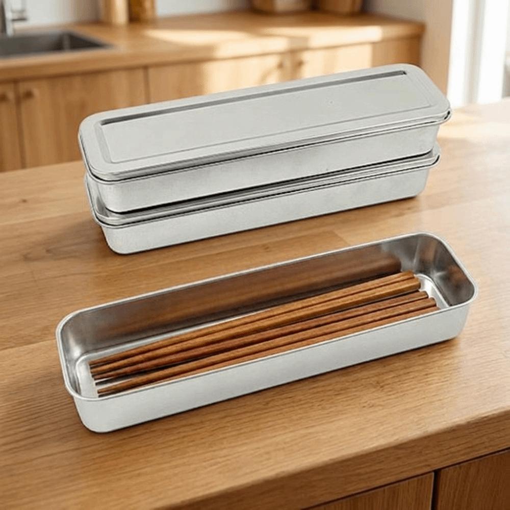 Draining Spoon Fork Storage Box Stainless Steel Chopsticks Cage Durable Cutlery Holder  for Kitchen