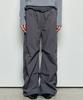 Nigaennikol Ruffle Lace Parachute Pants_Charcoal