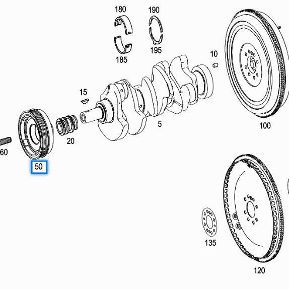 Benchi W272 Crankshaft Pulley - 2720300903