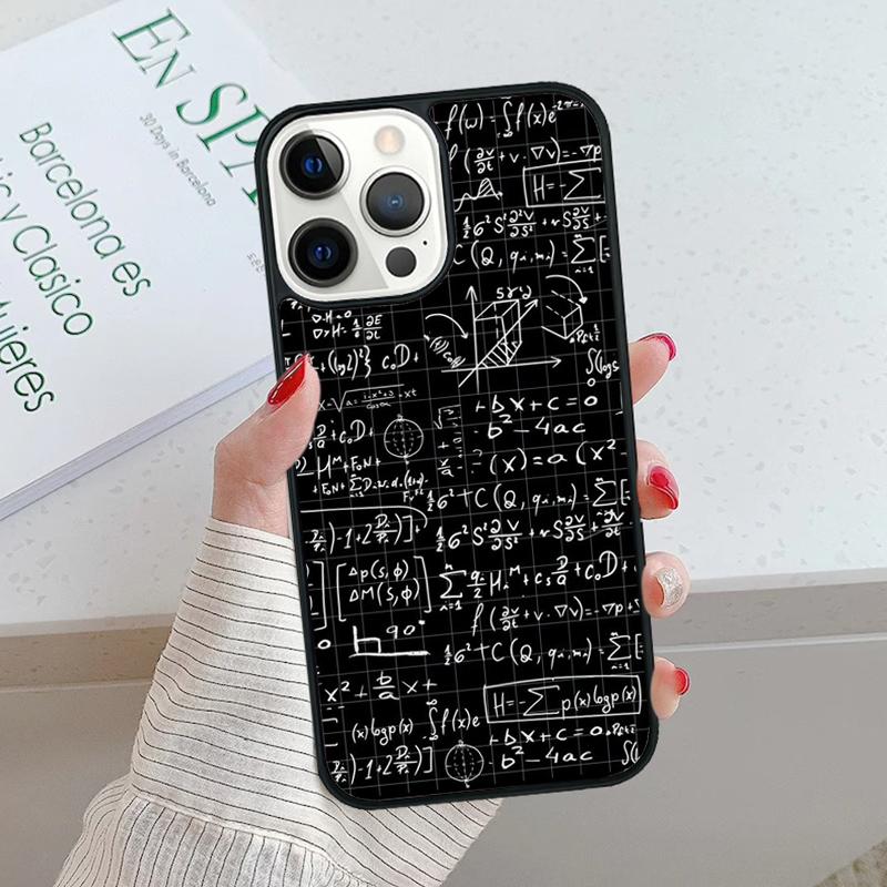 Physics Math Formula Equation Phone Case cover For iPhone 17 Air 15 16 16e 14 13 12 11 Pro Max Coque For Apple PLUS fundas