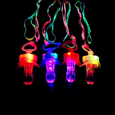 Ciuccio Fischietto Festa Divertimento Giocattolo Led Lampeggiante Flash Bastoncini Luminosi Bar Vendita