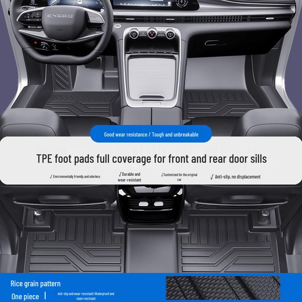 Xingtu ET5 Car Floor Mats: Full Coverage Waterproof TPE Door Sill Mats