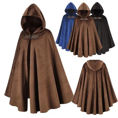 Braune Farbe Übermäntel Vintage Vintage Kapuzen-Umhang Neues Design Halloween Kapuzen-Umhang