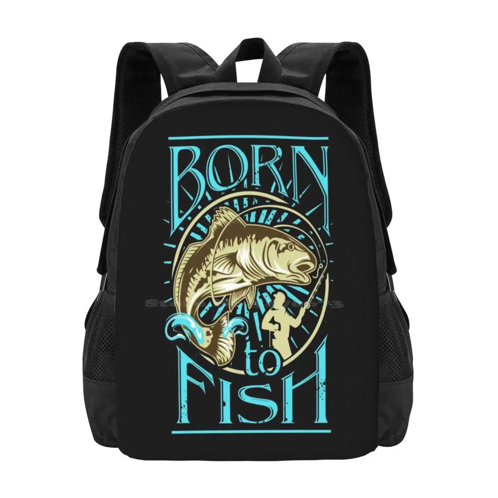 Born To Fish Backpacks For School Teenagers Girls Travel Bags Fishing For Toddler Fishing Toddler Fishing Youth Fishing Baby