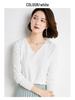 Women's Early Autumn V-Neck Long-Sleeve Loose Pullover Sweater