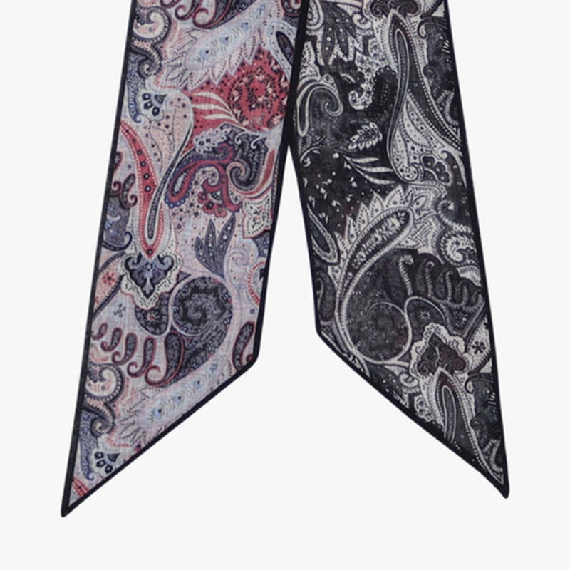 healiote HEAL PAISLEY TIE SCARF_BLACK