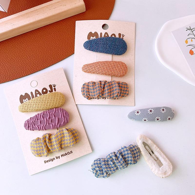 Winter Korean Fashion Cloth Hairpins Women Girls Hair Clips Pin Barrettes Accessories Hairgrips Headdress Headwear Ornament