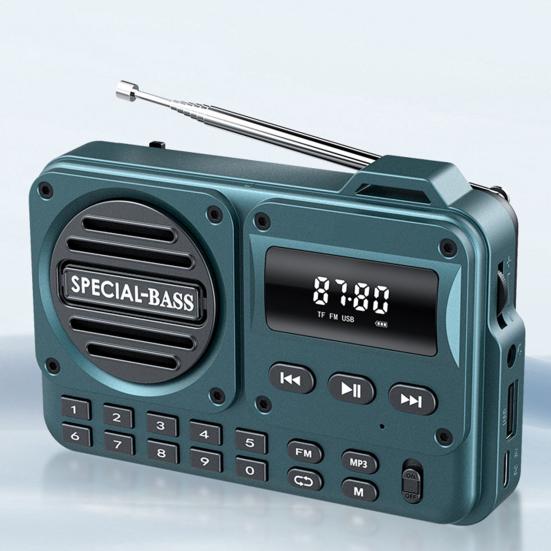 Tragbares Radio Bluetooth-kompatibler Lautsprecher Digitalanzeige Batteriebetriebenes AM/FM-Radio Drahtloser Handlautsprecher