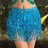 Belly Dance Skirt Sequin Tassel Waist Hip Scarf Exotic Style Tie Up izable Fit Thin Skirt Mesh Festivel Stage Performance Cospla
