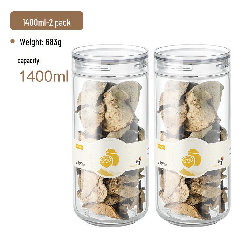 Transparent Glass Tea Storage Can - Moisture-Proof, Sealed Jar for Chrysanthemum & Dried Tangerine Peel