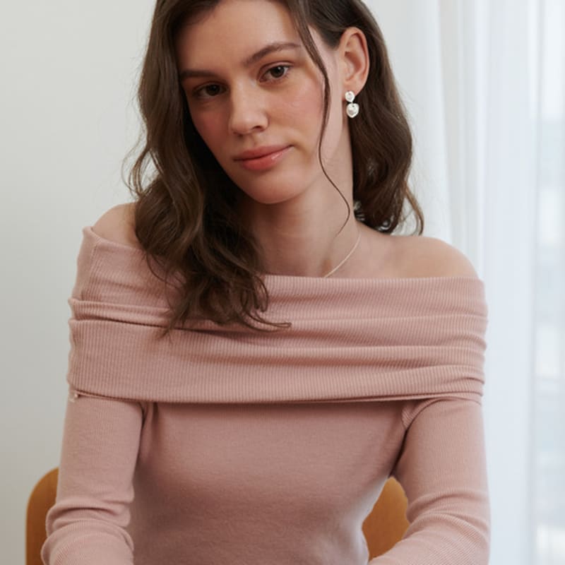 cotoit Heart Shell Double Earrings