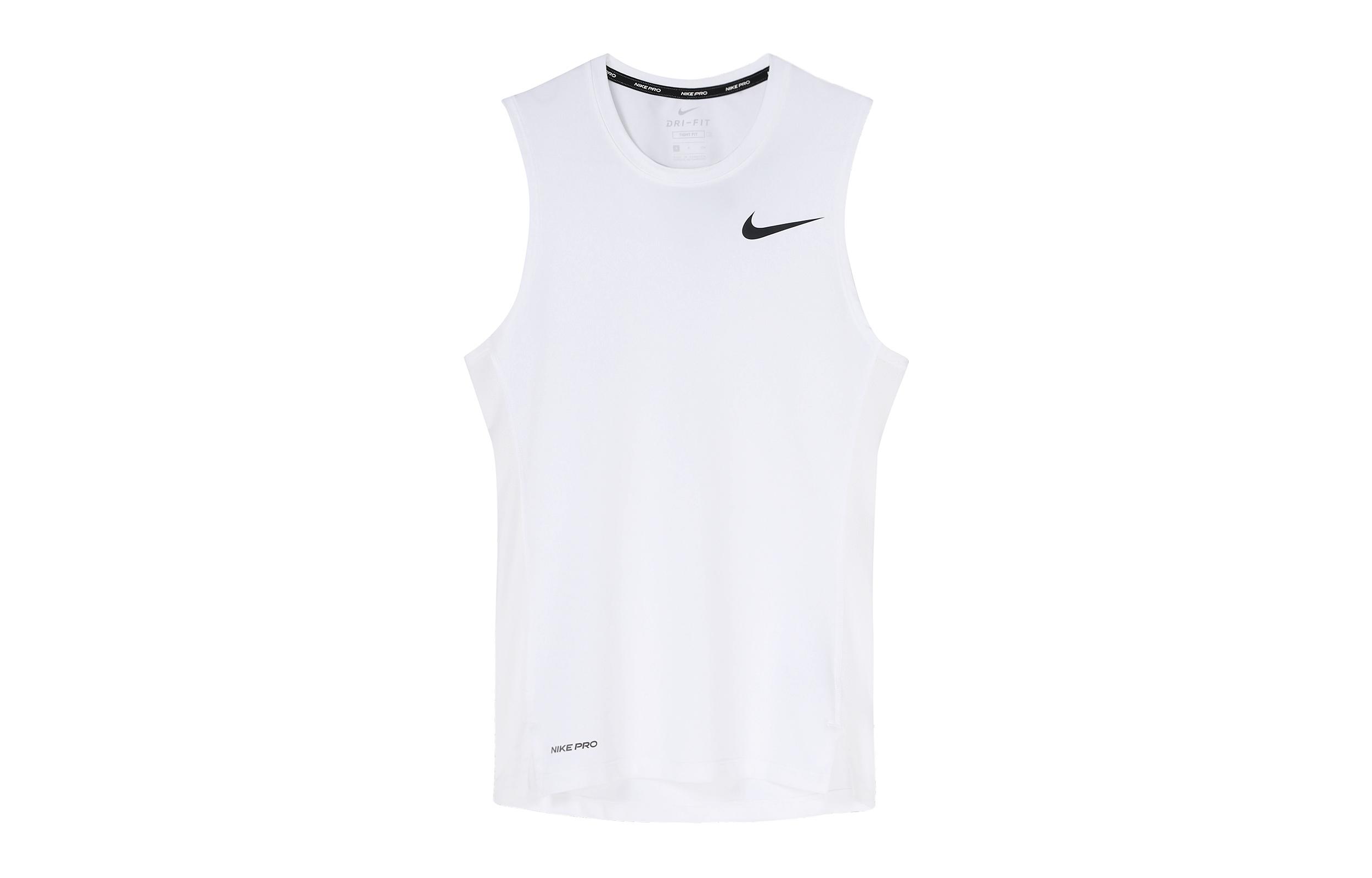 Nike Tank Tops Men s White Crew Neck Moderate Straight Fit BV5601-100 S