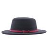 British Hat Retro Woolen Hat Wide Brim Flat Top Top Top Hat Simple Autumn and Winter Hat Trendy Sun Hat Felt Hat