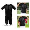 Kids Anti Impact Sports Chest Protective Clothing Breathable Padded Tops Short Sleeve Shirt for Basketball Skidding Football