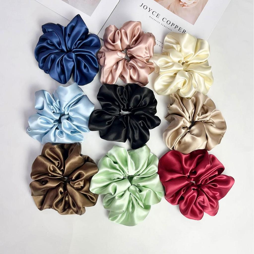 7cm Large Mulberry Silk Scrunchies - Luxury Hair Ties & Accessories