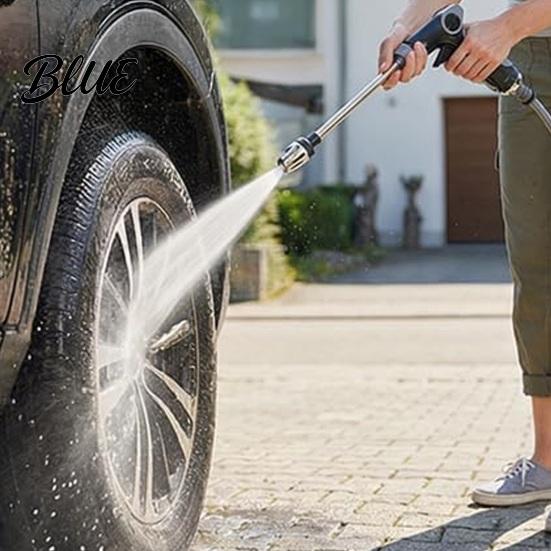 No Power Cleaning Nozzle Garden Hose with 360-degree Adjustable Spray High Pressure Water Jet Spray Universal 3/4" Thread for Car Wash & Garden