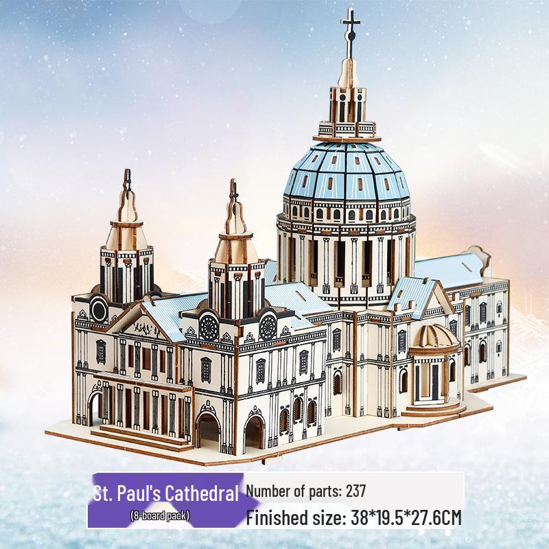 3D Wooden Puzzle Model Kit for Kids and Adults - Educational Brain Toy and Gift