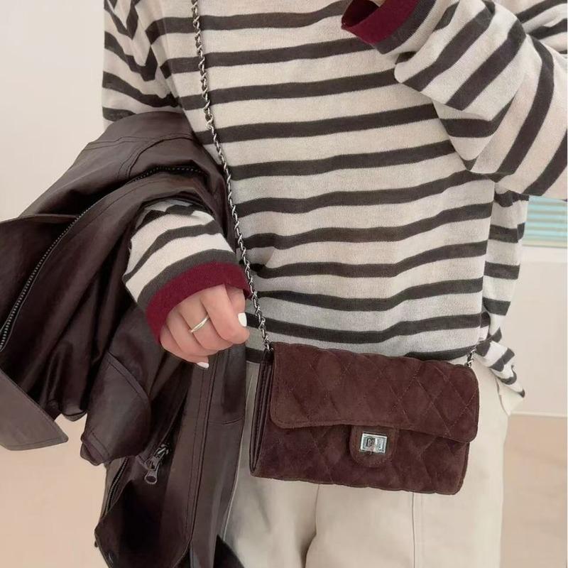 Niche semišová obálková dámská taška všestranná Maillardová do práce s diamantovým ramenním messenger bag