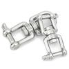 304 Stainless Steel Double Ended Swivel Eye Hook Ring Connector 8-Shaped Universal Rotating OX Rotating Ring Chain Buckle Ring