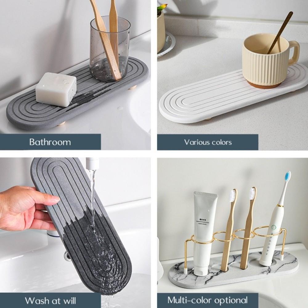 Kieselgur Kieselgur Schlamm Spülbecken Unterlage Rutschfeste Feuchtigkeitsableitende Schale Schnelltrocknende Schale Küchentheke