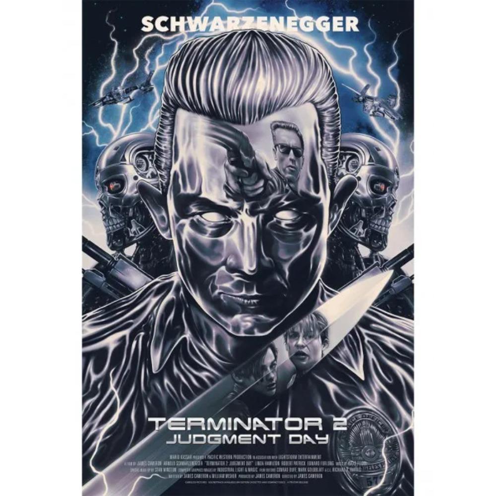 Klassischer Sci-Fi-Film The Terminator Filmplakat Leinwandgemälde Schwarzenegger Retro-Wandkunst Bilder Heimzimmerdekor Geschenk