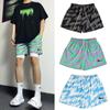 Summer Lightweight Mesh American-Style Shorts for Men, Knee-Length Trendy Sports Pants for Teenagers, European and American Cartoon Basketball Shorts