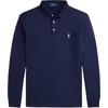 Polo FW24 Custom Slim Fit Solid Logo Embroidered Long Sleeve Polo Shirt Men Tops Dark-Blue MNPOKNI16823967-410