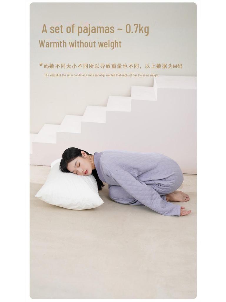 Pijamale matlasate din bumbac pentru femei - groase, călduroase, mărimi mari pentru primăvară, toamnă și iarnă