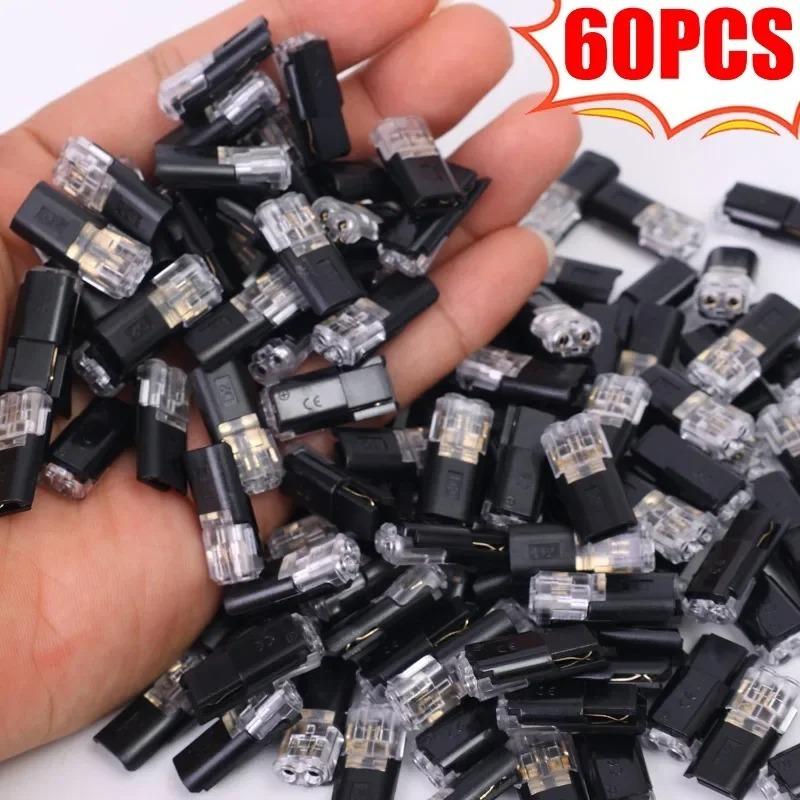 60PCS D2 Quick Splice Wire Connector Kit Automotive Waterproof Heat Shrink Butt Connectors Plug In Type Wiring Harness Repair