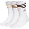 adidas Originals Crew Socks Unisex 3 Pack White JP1279