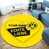 Bvb Fan Gear Custom Name Round Area Rug Carpet Rug For Living Room Bedroom Sofa Playroom Decor Nonslip Floor Mat