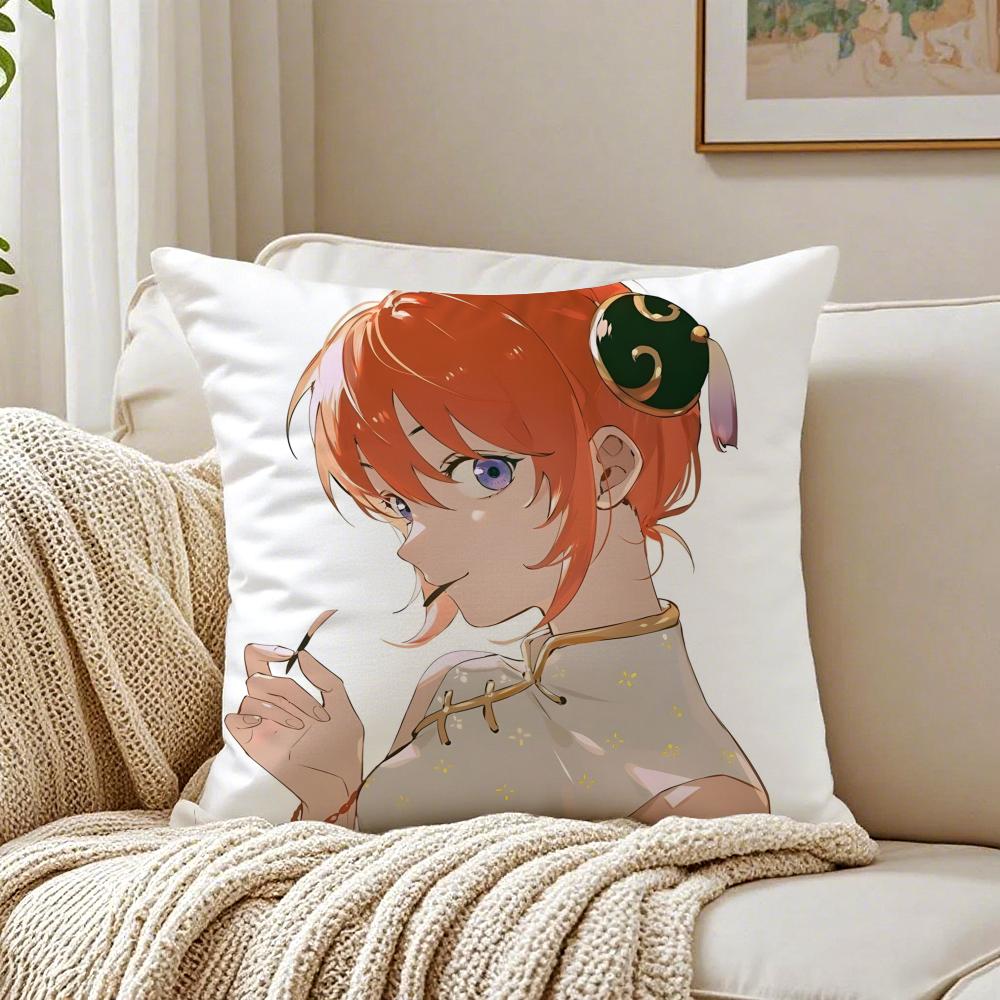 Anime Parody GGintama Cushion Cover Pillowcase Antidustmite living Room Sofa Decor Cushion Room