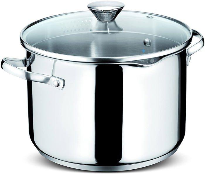 Set de casseroles - lagostina - smart - acier inoxydable 18/10 - 9 pièces - compatible induction