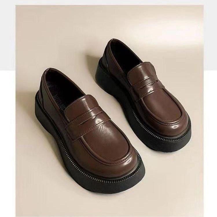 Muffin platform jk uniform small leather shoes new spring British style Mary Jane loafer single shoes