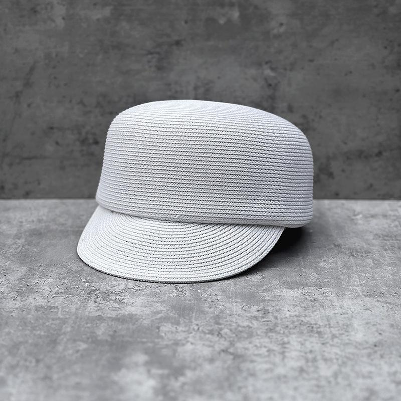 Delicate And Simple Fine Straw Equestrian Hat For Women'S Summer Concave Shape To Show Their Face, Small Travel Vacation Sunscreen And Sunshade Straw