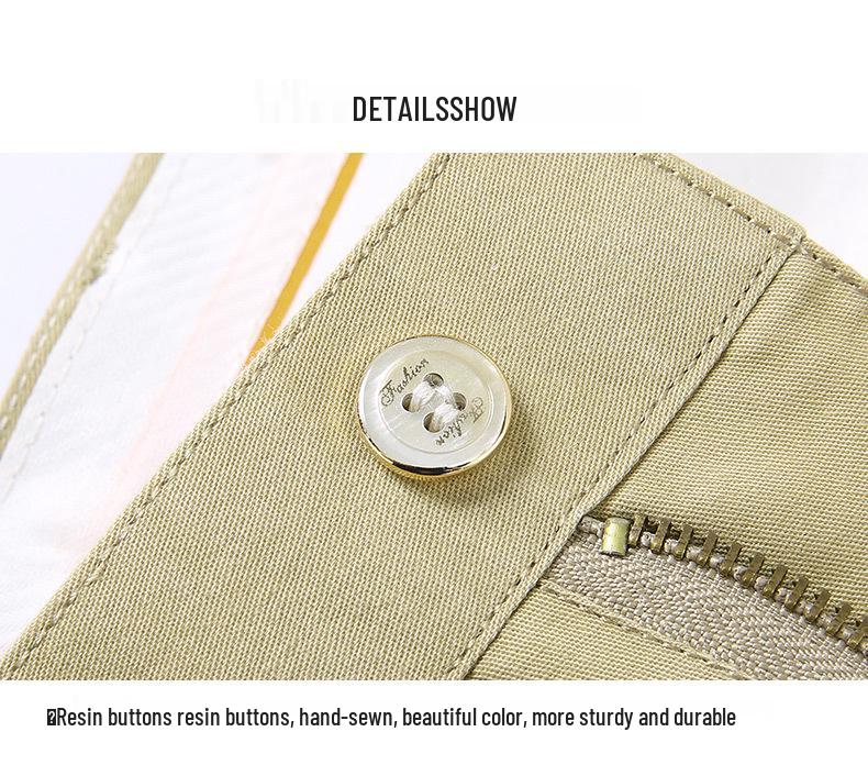 Men's Summer Cotton Casual Pants – Lightweight, Mid-Rise, Straight-Leg, Suitable for Middle-Aged and Elderly