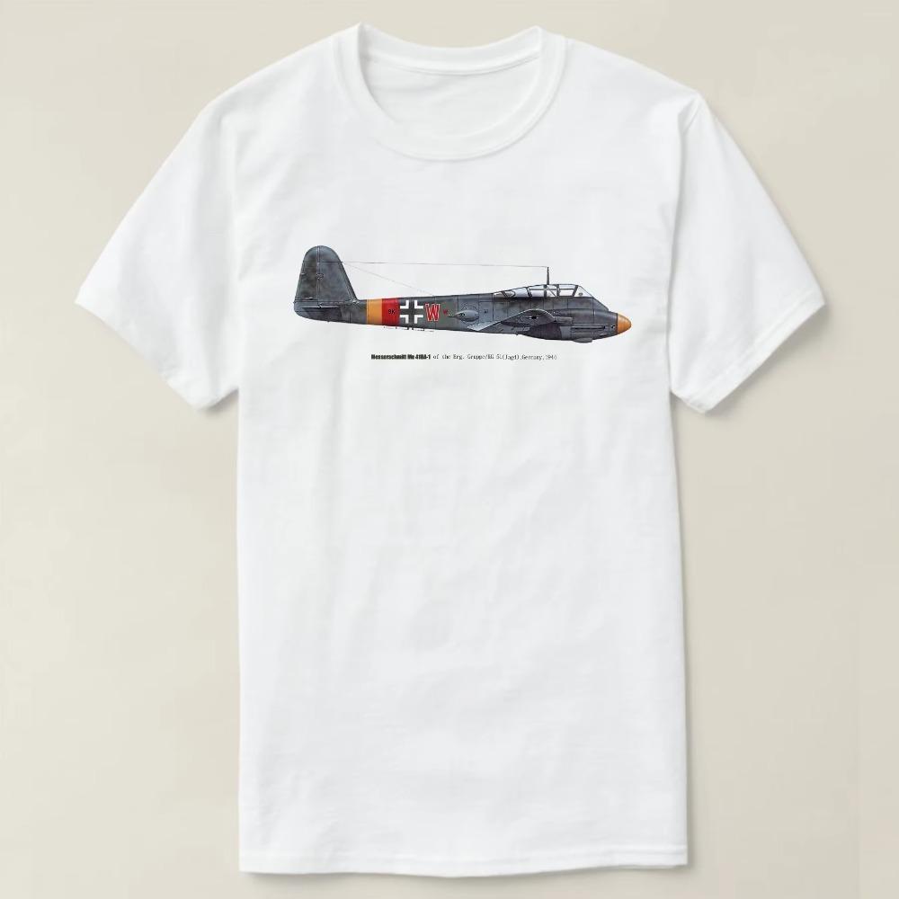 WWII German Luftwaffe Messerschmitt Me 410A-1 Hornet Fighter T-Shirt New 100% Cotton Short Sleeve O-Neck T-shirt Casual Mens Top