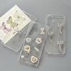 Hollow Bow Glue Transparent Glitter Phone Case for Samsung A14 Love S25 Bow Tie S24 Flower S23