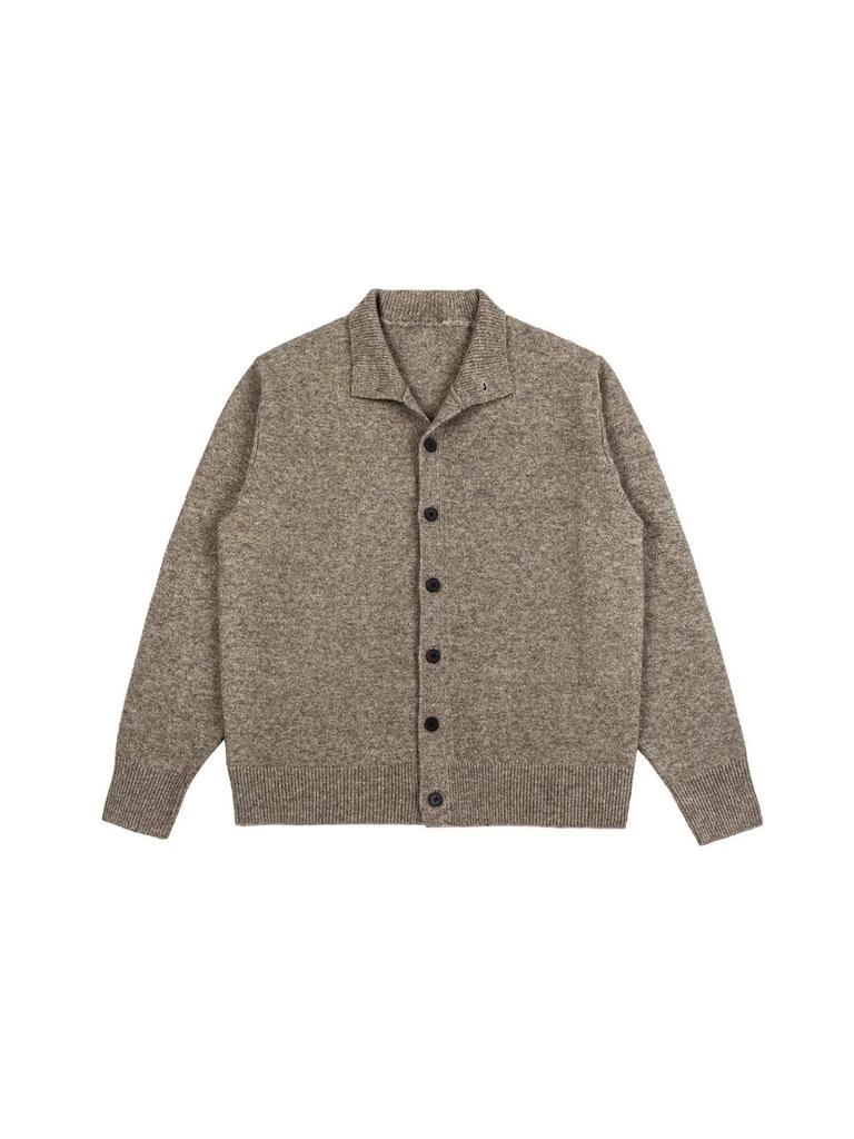 Pánský japonský retro pletený kardigan se stojáčkem – Jednoduchý, univerzální, ležérní svetr v jednobarevném provedení