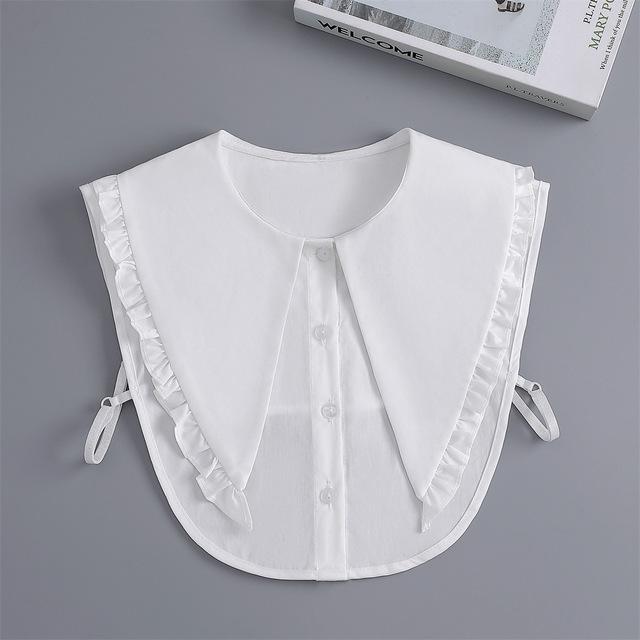 Linbaiway New Lapel Fake Collar Vintage Detachable Shirt Collar for Women Blouse Sweater False Collar Lapel Top Neckwear Ties