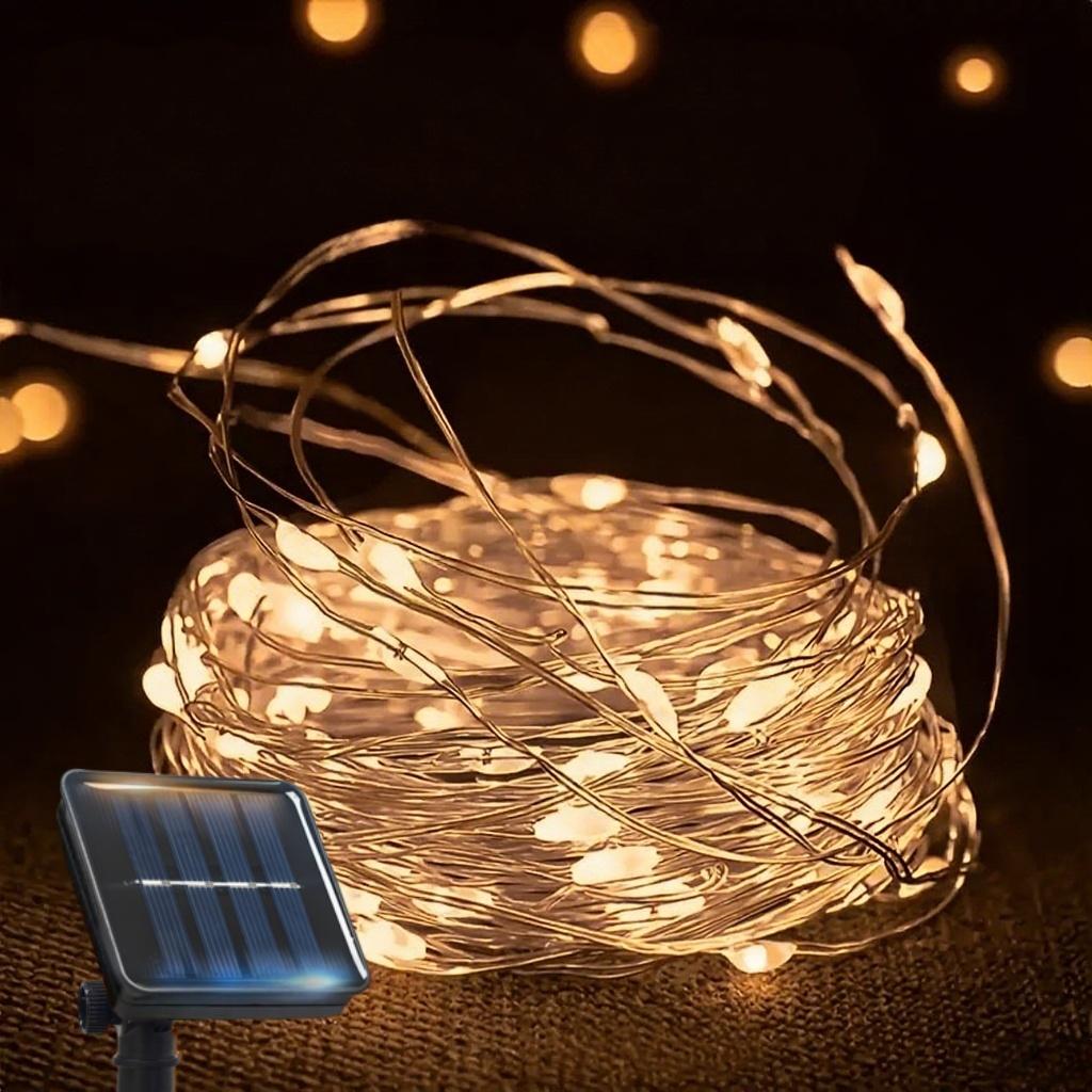 Solar String Fairy Light  Solar Festoon Xmas LED  Lamp with 8 Mode  for Balcony Garden Patio Wedding Christmas Tree Decoration